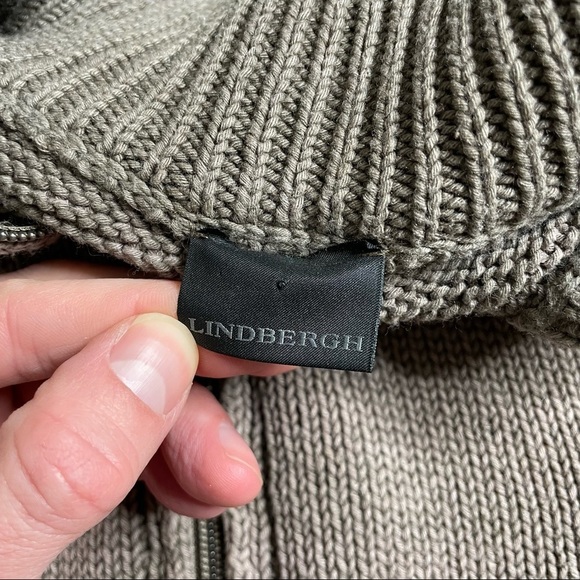 Lindbergh Men’s Cotton Blend Full Zip Knit Sweater Brown Size XXL - Picture 7 of 10